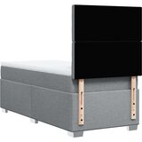 Box spring krevet s madracem svjetlosivi 90x190 cm od tkanine | shoptok.hr