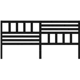  Uzglavlje za krevet crno 186 x 4 x 100 cm od masivne borovine | shoptok.hr