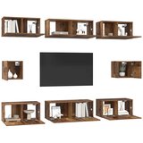  Set TV komoda Zidne 8 pcs Staro drvo Konstruirano drvo | Eponuda.com