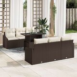  Set vrtnih sofa Set od 7 Smeđa Krem Ratan Poliester Cijene