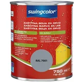 SWINGCOLOR Zaščitna barva za les (Srebrno siva, Svilnati sijaj, 750 ml)