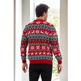 Dewberry 82363 Christmas Mens Sweater-RED-1 | shoptok.hr