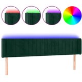  LED uzglavlje tamnozeleno 203x16x78/88 cm baršunasto | shoptok.hr
