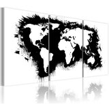  Slika - The World map in black-and-white 60x30 Cijene