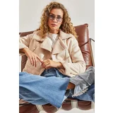 Bianco Lucci Women's Suede Plush Coat