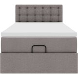 vidaXL Otomanska postelja z vzmetnico taupe 90x200 cm blago | Shoptok.si