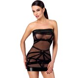 Noir Handmade F359 Bondesque Off-Shoulder Mini Dress Black S Cijene
