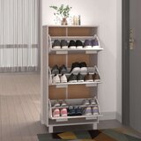 vidaXL ormarić za cipele bijeli 59,5 x 35 x 117 cm od masivne borovine | shoptok.hr