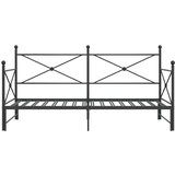 Krevet na rasklapanje bez madraca crni 100x200 cm čelik | shoptok.hr