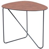 LIND DNA Kovinska klubska mizica v konjak rjavi barvi 37x44 cm Curve M Bull – Cene