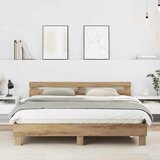  Krevetna konstrukcija Umjetnički hrast 203 x 185 x 70 cm | shoptok.hr
