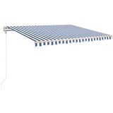  Avtomatsko zložljiva tenda 400x350 cm modra in bela, (20729038) | Shoptok.si