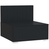  Srednja vrtna sofa od poliratana s jastucima crna | shoptok.hr