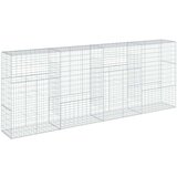 vidaXL Gabionska košara s pokrovom 400x50x150 cm pocinkano železo | Shoptok.si