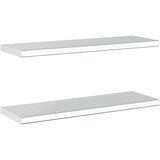  Zidne police 2 kom 75x23,5 cm srebrne nehrđajući čelik | shoptok.hr