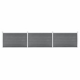 vidaXL Vrtna ograja WPC 526x106 cm siva Cene