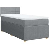 vidaXL Krevet s oprugama i madracem svjetlosivi 100x200 cm od tkanine | shoptok.hr