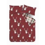 Catherine Lansfield Crvena posteljina za bračni krevet/za produženi krevet 230x220 cm Munro Stag Check – | shoptok.hr