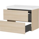 Germania Zidni ormarić za ispod umivaonika u dekoru hrasta u prirodnoj boji 81x65 cm Bodera – | shoptok.hr