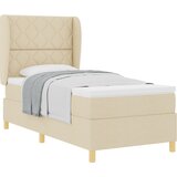 vidaXL Box Spring Postelja z Vzmetnico Krem 90x190 cm Tkanina, (22052725) Cene