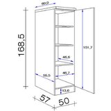 Flex-Well Omara Za Posodo Valero, Bela, Barva Hrasta | Shoptok.si