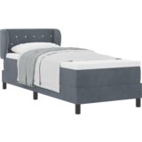 Box Spring Krevet s Madracem Tamno Siva 80x200 cm Baršun | shoptok.hr