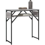  Konzolni stol s policama siva boja hrasta 75x30x75 cm drveni | shoptok.hr