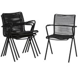 Acamp Vrtni Stol Alpha Rope, 4-Delni Set, Antracit | Shoptok.si