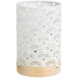 Casa Selección Bijela stolna lampa s metalnim sjenilom (visina 20 cm) –