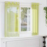 vidaXL Voile zavese z vponkami 2 kosa Apple Green 140x140 cm | Shoptok.si