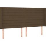 vidaXL Vzglavje z ušesi temno rjavo 163x16x118/128 cm blago, (20954328) Cene
