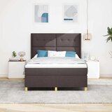 Krevet s opruga kutije s LED trakama Smeđa 160 x 200 cm tkanina | Eponuda.com