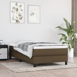 s oprugama i madracem tamnosmeđi 90 x 200 cm od tkanine | shoptok.hr