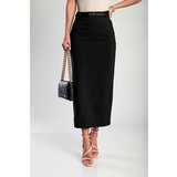 Fenzy Elegantno Midi Krilo, Črno Cene