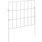  Ograda za vrt s kolčićima 24 pcs 35 x 30 cm Mesh Srebrna | shoptok.hr