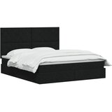  Krevet s madracem i skladištem Crna 140 x 190 cm tkanina | shoptok.hr