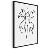 Slika - Butterfly Woman (1 Part) Vertical 80x120 U crnom drvenom okviru | shoptok.hr