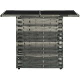 Poli 3-dijelni bistro set od poliratana s jastucima sivi | shoptok.hr