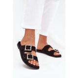 Boto Slides With Buckles On Flat Heel Black Tovira | ePonuda.com