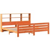 vidaXL Posteljni okvir brez vzmetnice vošč. rjav 180x200 cm borovina | Shoptok.si