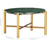 vidaXL Klubska mizica zelena 60x60x35 cm kamen z marmorno teksturo | Shoptok.si