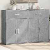  Komoda 2 kom siva boja betona 60x30x84 cm od konstruiranog drva | shoptok.hr
