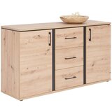 Mömax Široka Komoda Nature, Barva Hrasta, Črna | Shoptok.si