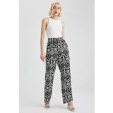 Defacto patterned High Waist Wide Leg Pocket Viscose Trousers Cene