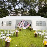  Vrtni paviljon 3x9m, šator za zabave, svadbeni šator, UV zaštitni šator - bijeli | shoptok.hr