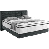 CARRYHOME postelja boxspring 180 cm x 200 cm , tekstil črna | Shoptok.si