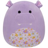 Squishmallows 20cm w19 - Hanna - ljubičasti nilski konj s cvjetnim trbuhom | shoptok.hr
