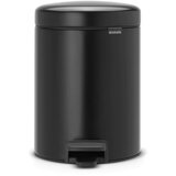 Brabantia Koš za odpadke s pedalom 5L s plastičnim vložkom - mat črna | Shoptok.si