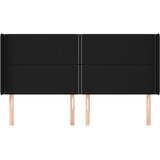  Uzglavlje s ušima crno 163x16x118/128 cm od tkanine | shoptok.hr