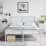 vidaXL Noćni ormarići 2 kom bijeli 36 x 39 x 78 cm čelični | shoptok.hr
